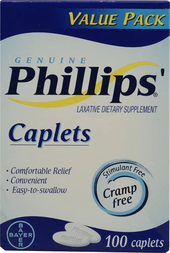 Phillips' Laxative Caplets -- 100 Caplets