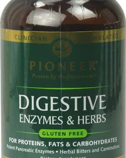 Pioneer Digestive Enzymes & Herbs Gluten Free -- 120 Vegetarian Capsules