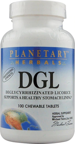 Planetary Herbals DGL -- 100 Chewable Tablets