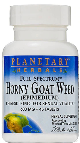 Planetary Herbals Full Spectrum™ Horny Goat Weed -- 600 mg - 45 Tablets