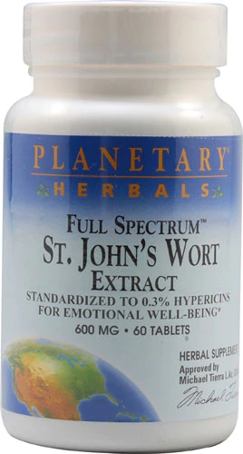 Planetary Herbals Full Spectrum™ St Johns Wort Extract -- 600 mg - 60 Tablets