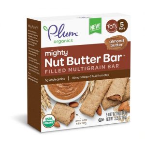 Plum Organics Mighty Nut Butter Bar Almond Butter -- 0.67 oz Each / Pack of 5