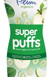 Plum Organics Super Puffs Super Greens Apple & Spinach -- 1.5 oz