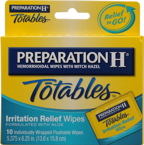 Preparation H Totables Irritation Relief Wipes -- 10 Wipes