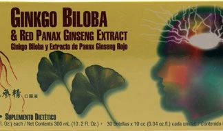 Prince of Peace Ginkgo Biloba and Red Panax Ginseng Extract -- 30 Bottles