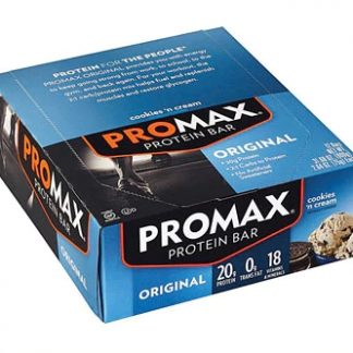 Promax Gluten Free Protein Bar Original Cookies & Cream -- 12 Bars