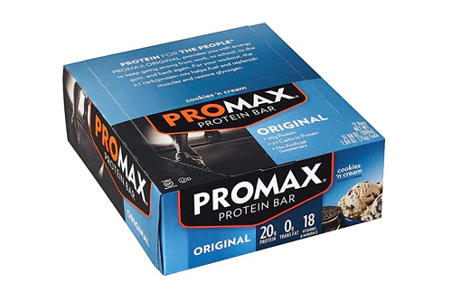 Promax Gluten Free Protein Bar Original Cookies & Cream -- 12 Bars