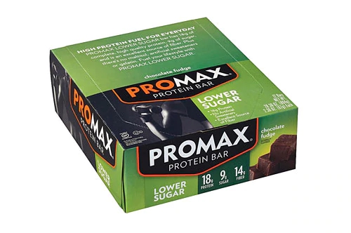 Promax Lower Sugar Protein Bar Chocolate Fudge -- 12 Bars