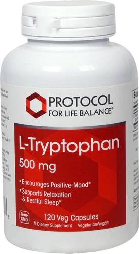 Protocol For Life Balance L-Tryptophan -- 500 mg - 120 Vege Capsules