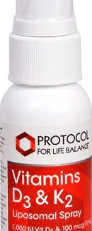 Protocol For Life Balance Vitamins D3 & K2 Liposomal Spray -- 2 fl oz