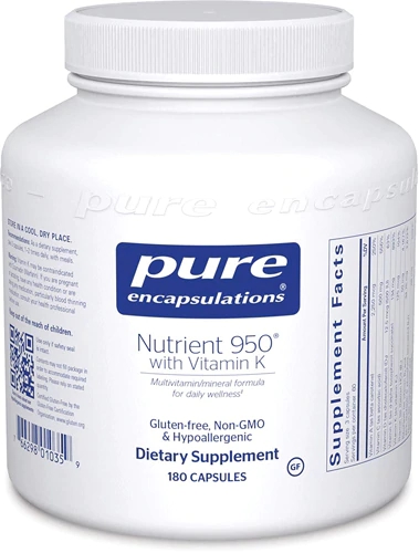 Pure Encapsulations Nutrient 950® with Vitamin K -- 180 Capsules