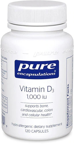 Pure Encapsulations Vitamin D3 -- 1000 IU - 120 Capsules