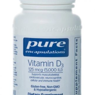 Pure Encapsulations Vitamin D3 -- 125 mcg (5,000 IU) - 250 Capsules