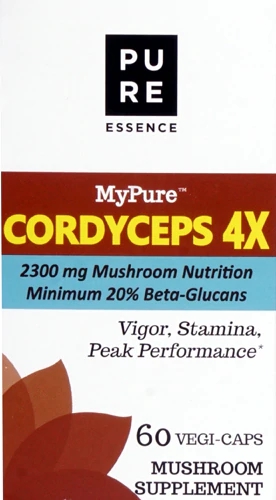 Pure Essence Labs Cordyceps 4X -- 2300 mg - 60 Vegi-Caps
