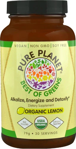 Pure Planet Best of Greens Organic Lemon -- 79 grams