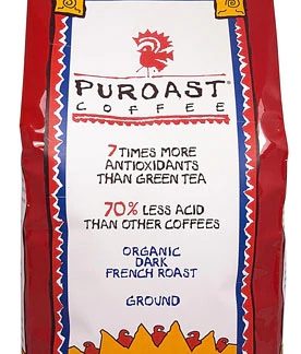 Puroast Organic Low Acid Ground Coffee French Roast -- 2.5 lbs