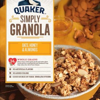 Quaker Simply Granola Oats Cereal Honey & Almonds -- 28 oz