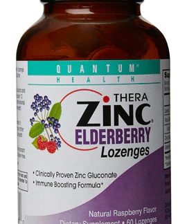 Quantum Health® Thera Zinc Elderberry Lozenges Natural Raspberry -- 60 Lozenges