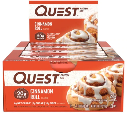 Quest Nutrition QuestBar Protein Bar Cinnamon Roll -- 12 Bars