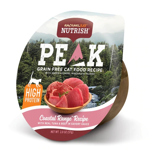 Rachael Ray Nutrish Peak Cat Food Coastal Range Recipe Tuna & Beef in Savory Gravy -- 2 oz Each / Pack of 24