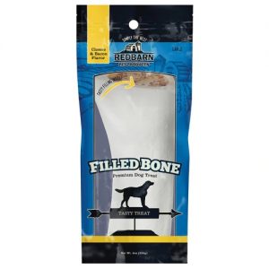 RedBarn Filled Bone Dog Treat Large Cheese n' Bacon -- 1 Dog Treat