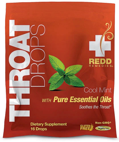 Redd Remedies Throat Drops Cool Mint -- 16 Drops