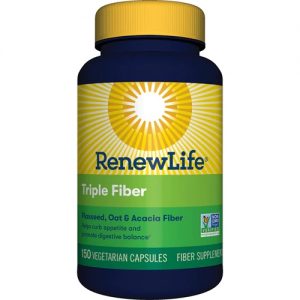 Renew Life Adult Fiber Supplement - Triple Fiber - Dietary Fiber -- 150 Vegetable Capsules