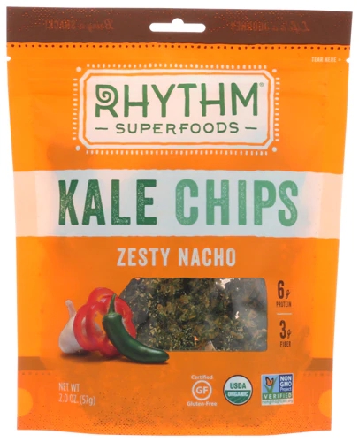 Rhythm Superfoods Kale Chips Zesty Nacho -- 2 oz