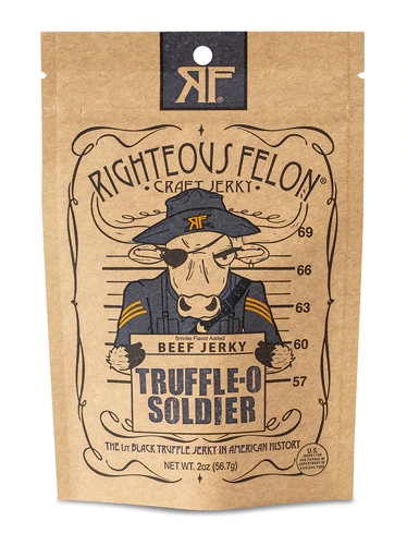 Righteous Felon Beef Jerky Truffle-O Soldier -- 2 oz