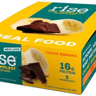 Rise Foods Whey Protein 16G Bar Gluten Free Cacao Banana -- 12 Bars