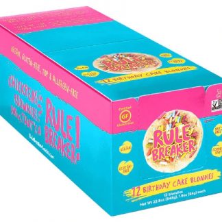 Rule Breaker Brownie Snacks Gluten Free Birthday Cake Blondies -- 12 Brownies