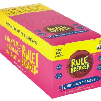 Rule Breaker Brownie Snacks Gluten Free Deep Chocolate -- 12 Brownies