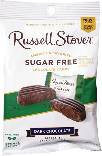 Russell Stover Sugar Free Chocolate Candy Dark Chocolate -- 3 oz