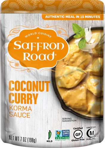 Saffron Road Gluten Free Simmer Sauce Coconut Curry Korma -- 7 oz