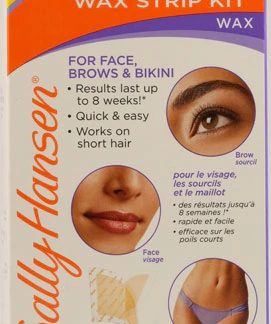 Sally Hansen Hair Remover Wax Strip Kit for Face and Bikini -- 1 Kit