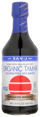 San-J Organic Reduced Sodium Gluten Free Tamari Soy Sauce -- 20 fl oz
