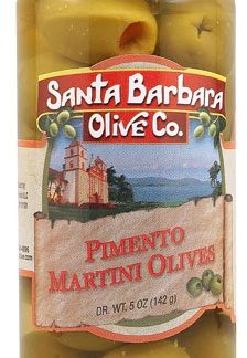 Santa Barbara Olive Co. Pimento Martini Olives -- 5 oz