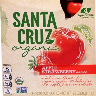 Santa Cruz Organic® Apple Sauce Apple Strawberry -- 4 Pouches