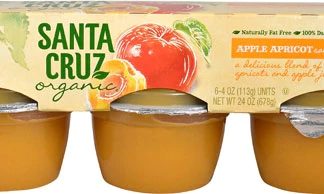 Santa Cruz Organic Applesauce Apricot -- 4 oz