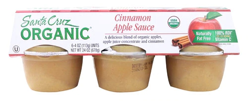 Santa Cruz Organic Applesauce Cinnamon -- 4 oz