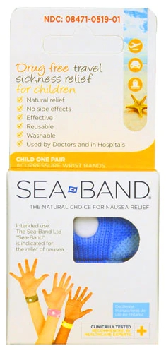 Sea-Band Nausea Relief Wristband for Children Assorted Colors -- 1 Pair