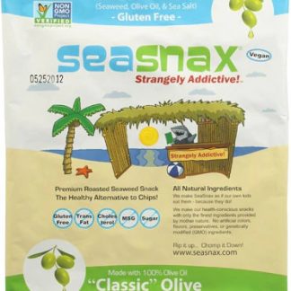 SeaSnax Seaweed Lightly Roasted and Seasoned Classic Olive -- 5 Sheets