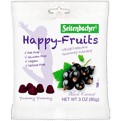 Seitenbacher Gummi Fruit Happy Fruits Black Currant -- 3 oz
