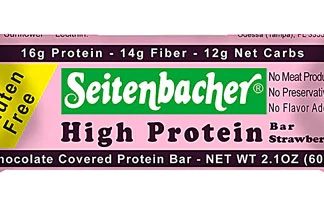Seitenbacher High Protein Bar Gluten Free Strawberry -- 2.1 oz