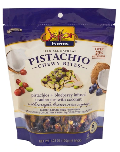 Setton Farms Pistachio Chewy Bites Pistachios Blueberry Infused Cranberries with Coconuts -- 6 Pack
