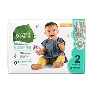 Seventh Generation Baby™ Free and Clear Diapers Stage 2: 12-18 lbs -- 36 Diapers