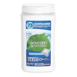 Seventh Generation Dishwasher Detergent Packs Fragrance Free -- 73 Packs