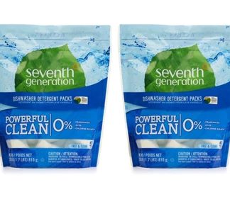 Seventh Generation Dishwasher Detergent Packs Free & Clear -- 45 Pods Each / Pack of 2
