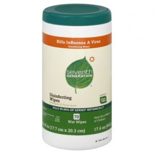 Seventh Generation Disinfecting Wipes Lemongrass Citrus -- 70 Wipes Each / Pack of 3
