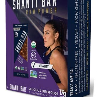 Shanti Bar Organic 17 G Protein Bar Gluten Free Mexican Chocolate Mulberry -- 12 Bars